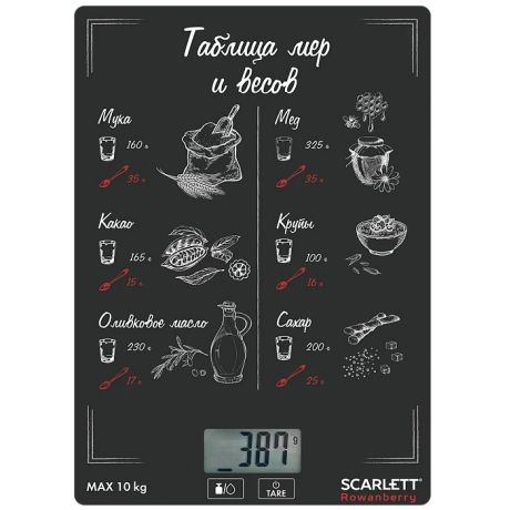 Весы кухонные  SCARLETT SC-KS57P94 электронные