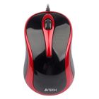 Мышь A4 V-Track Padless N-360-2 красный черный оптическая (1000dpi) USB (3but)
